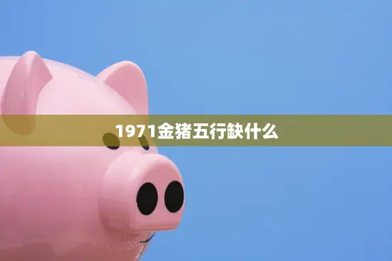 1971金猪五行缺什么(探寻金猪命格五行缺失之谜)