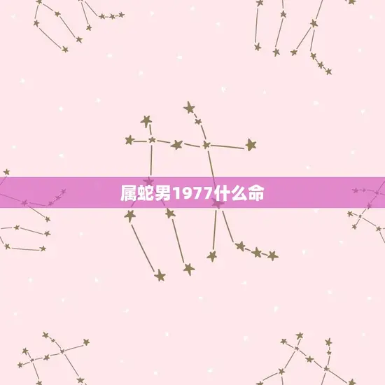 属蛇男1977什么命(命运如何)