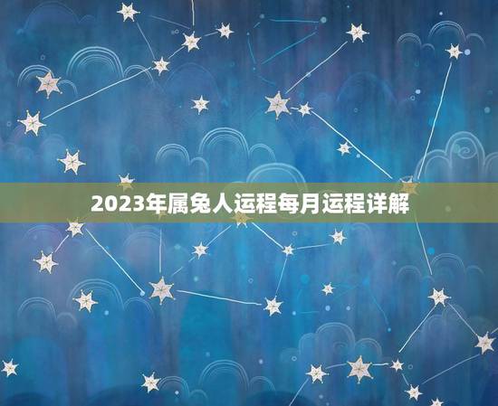 2023年属兔人运程每月运程详解(运势介绍与提升建议)