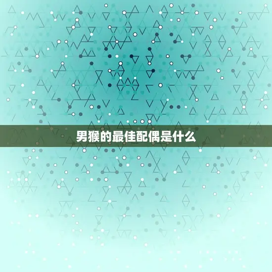 男猴的配偶是什么(介绍猴年属猴男配偶选择)