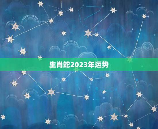 生肖蛇巨蟹座2023(运势大介绍)