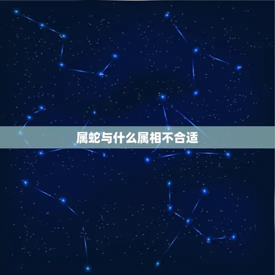属蛇与什么属相不合适(十二生肖中的忌讳组合)