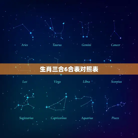 生肖三合6合表对照表(详解十二生肖三合大介绍)