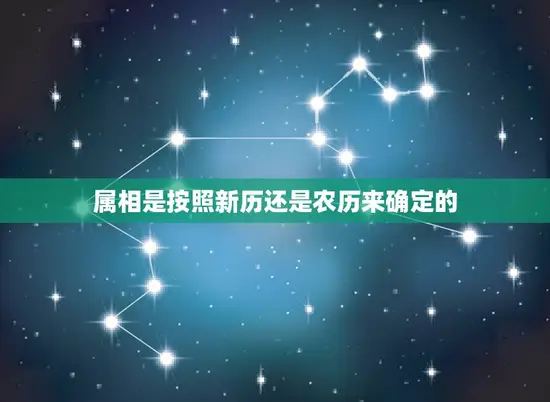 属相是按新历还是农历(如何确定)