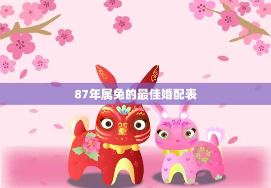 87年属兔的最佳婚配表(寻找最佳伴侣让爱情更美好)