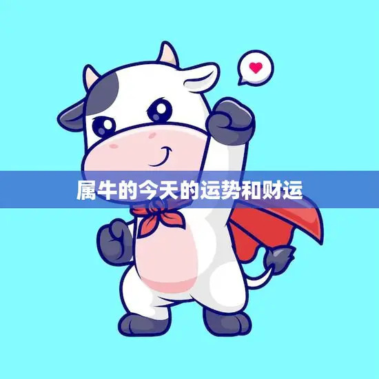 属牛的今天的运势和财运(财运亨通运势平稳)