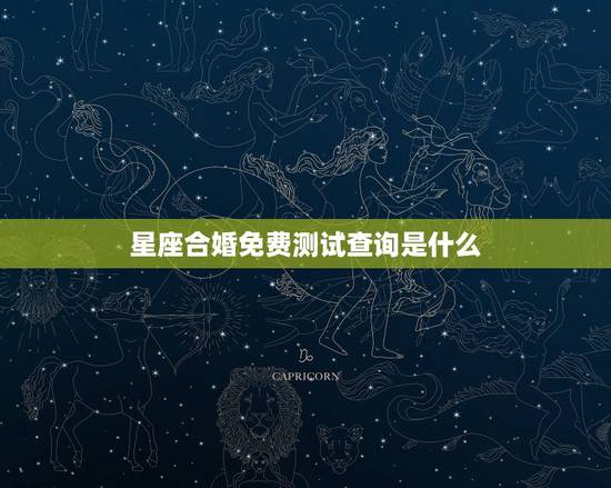 星座合婚免费测试查询(如何找到配对)