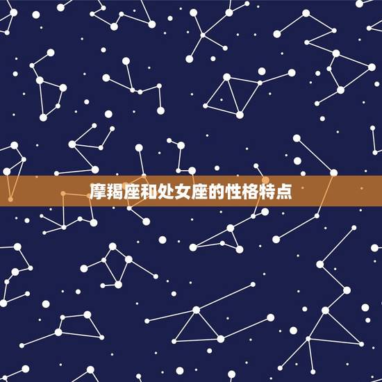 摩羯座最合得来的星座(匹配处女座)