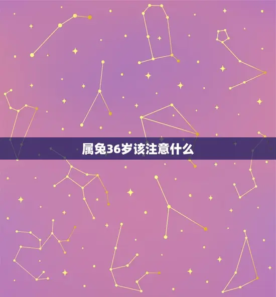 属兔36岁该注意什么(生活中的重点)