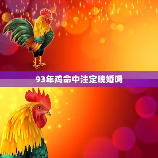 93年鸡命中注定晚婚吗(揭秘命运与努力的较量)