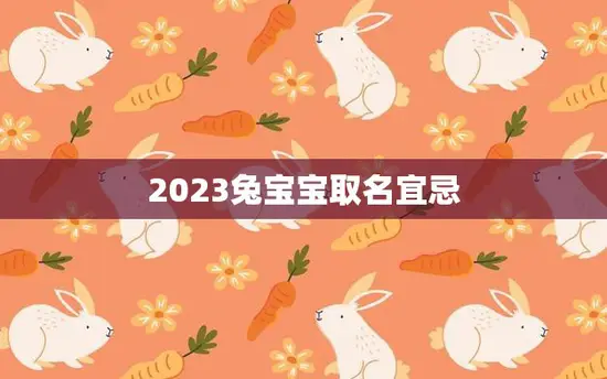 2023兔宝宝取名宜忌(如何给兔宝宝取名)