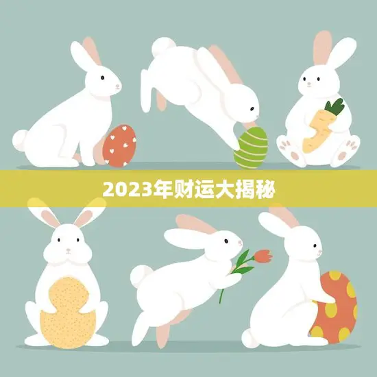 2023年财运大揭秘(1987属兔人今年财运如何)