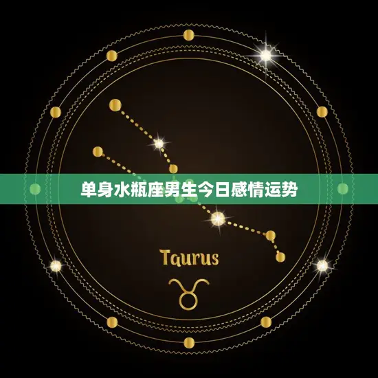 水瓶座男生今日感情运势(爱情星光熠熠要抓住机会哦)