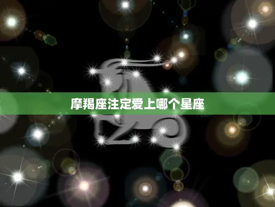 摩羯座注定爱上哪个星座(星座配对大揭秘)