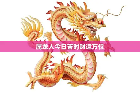 属龙人今日吉时财运方位(如何把握财运方位)