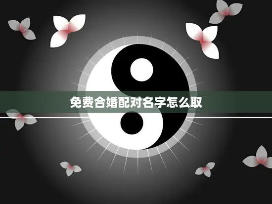 免费合婚配对名字怎么取(如何为你和伴侣取一个完美的名字)