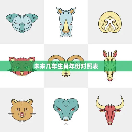 未来几年生肖年份对照表(20232031十年生肖年份一览)
