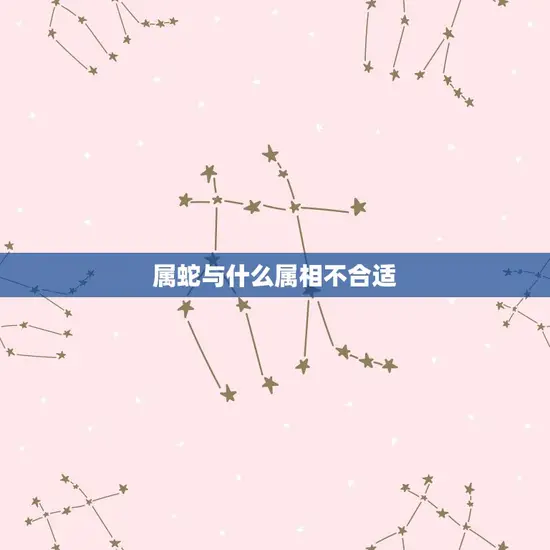 属蛇与什么属相不合适(十二生肖中的忌讳组合)