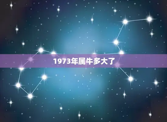1973年属牛多大了(属牛人的年龄计算方法)