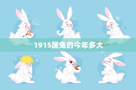 1915属兔的今年多大(兔年老兔岁月静好)