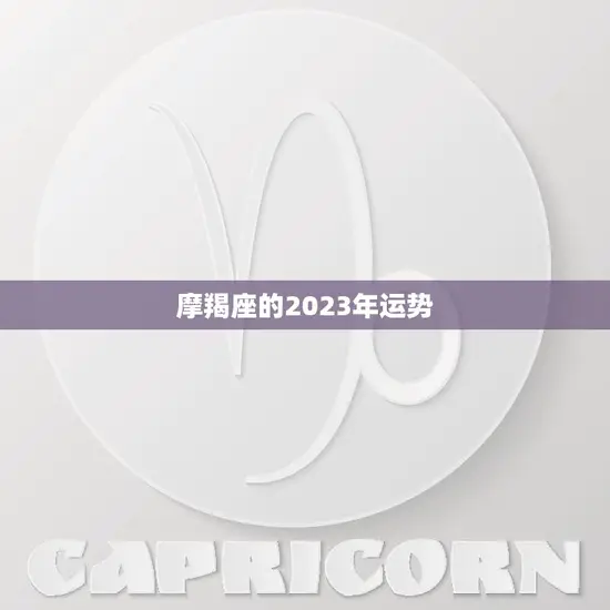 摩羯座的2023年运势(事业财运双丰收)