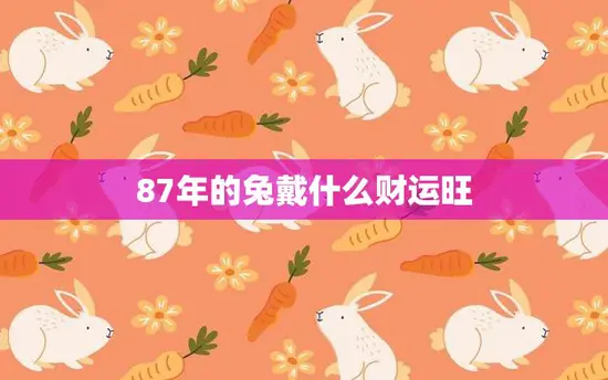 87年的兔戴什么财运旺(如何选择适合自己的幸运饰品)