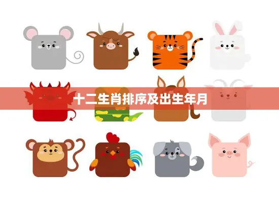 十二生肖排序及出生年月(你的生肖排第几)