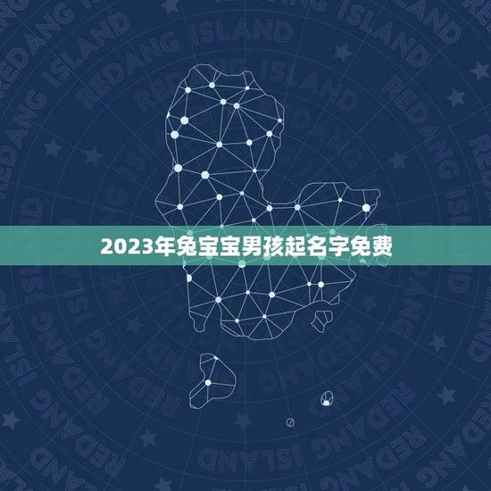 2023年兔宝宝男孩起名字免费(十大兔年男孩名字推荐)