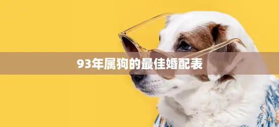 93年属狗的最佳婚配表(找到最适合你的另一半)