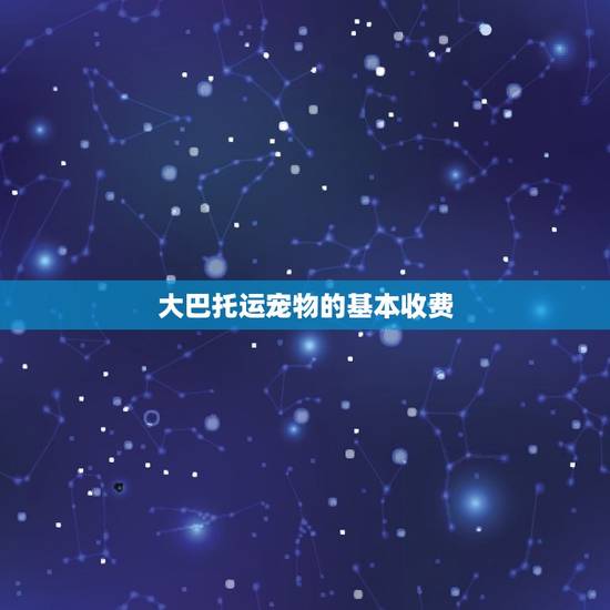 大巴托运宠物怎样收费(费用详解让您安心出行)
