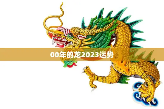 00年的龙2023运势(好运连连财源滚滚)