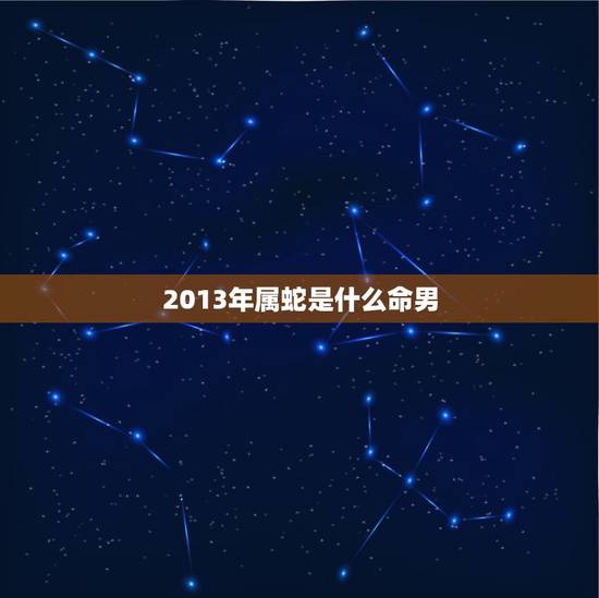 2013年属蛇是什么命男(属蛇人的性格特点和命运介绍)