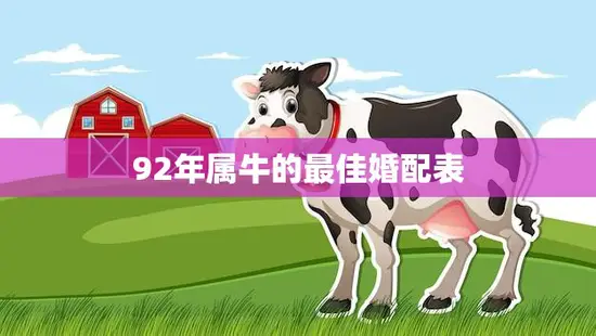 92年属牛的最佳婚配表(完美匹配幸福长存)