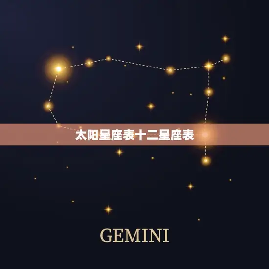 太阳星座表十二星座表(解读你的性格特点)