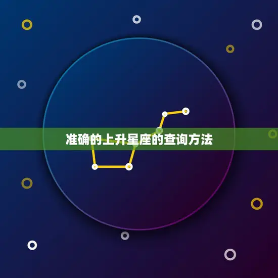 准确的上升星座的查询方法(如何快速查询自己的上升星座)