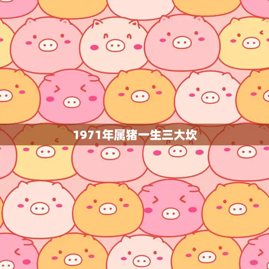1971年属猪一生三大坎(如何化解)