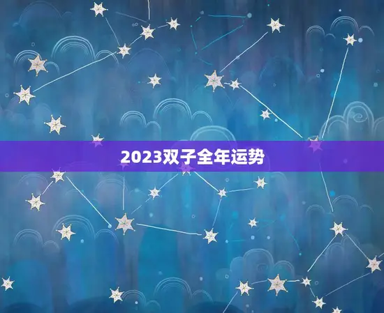 2023双子全年运势(机遇与挑战并存)