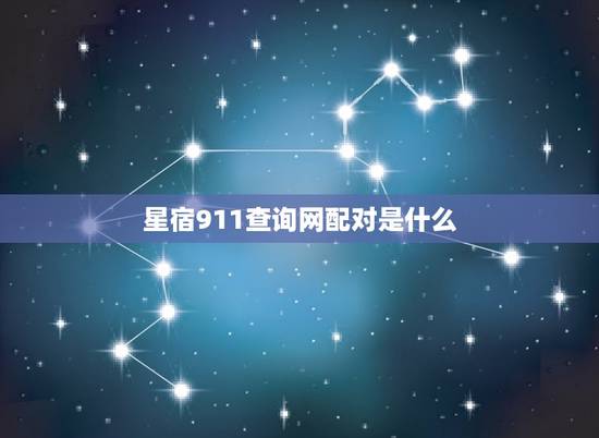 星宿911查询网配对(找到你的另一半)