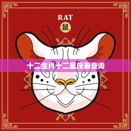 十二生肖十二星座表查询(快速了解你的星座和生肖)