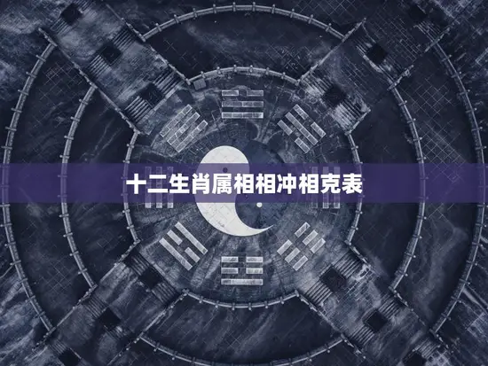 十二生肖属相相冲相克表(解读相冲相克的生肖大揭秘)