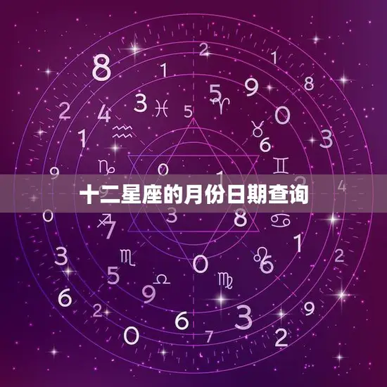 十二星座的月份日期查询(你的星座是哪个)