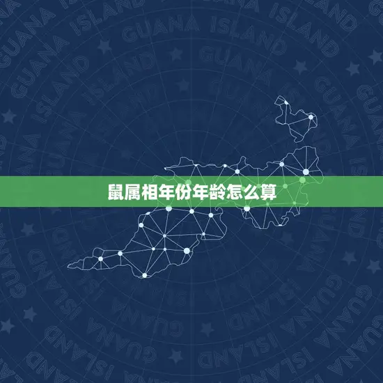鼠属相年份年龄怎么算(掌握鼠年出生的你几岁了)