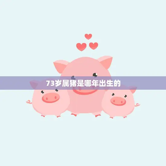 73岁属猪是哪年出生的(探寻猪年出生人的性格特点和运势)