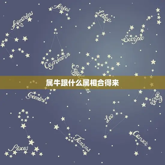 属牛跟什么属相合得来(十二生肖中搭档是谁)