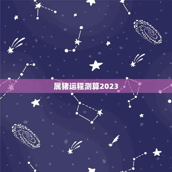 属猪运程测算2023(猪年大吉财运亨通)
