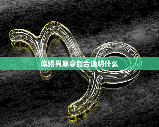 摩羯男愿意复合说明什么(他们珍视感情愿意为爱而改变)