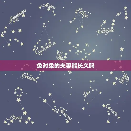 兔对兔的夫妻能长久吗(讨论同属兔的夫妻如何维系幸福婚姻)