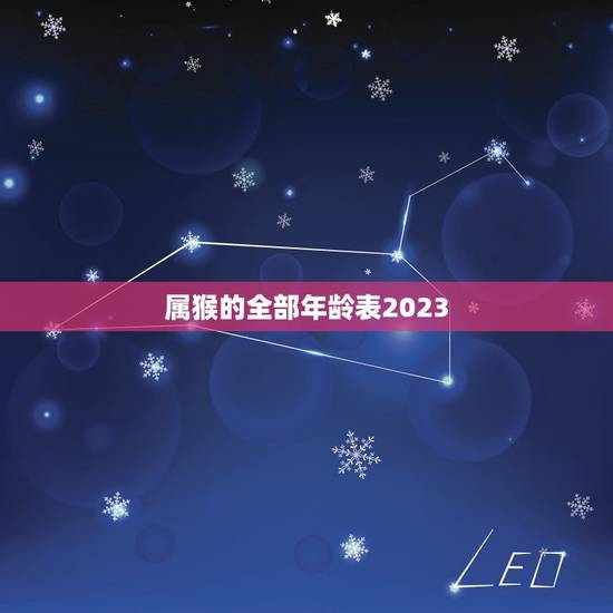 属猴的全部年龄表2023(详解属猴人的各个年龄段特点)