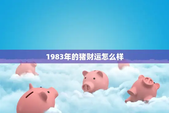 1983年的猪财运怎么样(回顾过去展望未来)