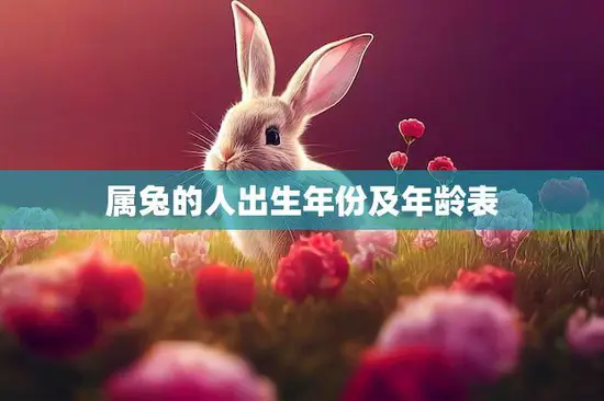 属兔的人出生年份及年龄表(兔年出生的你年龄已经到了多少岁)
